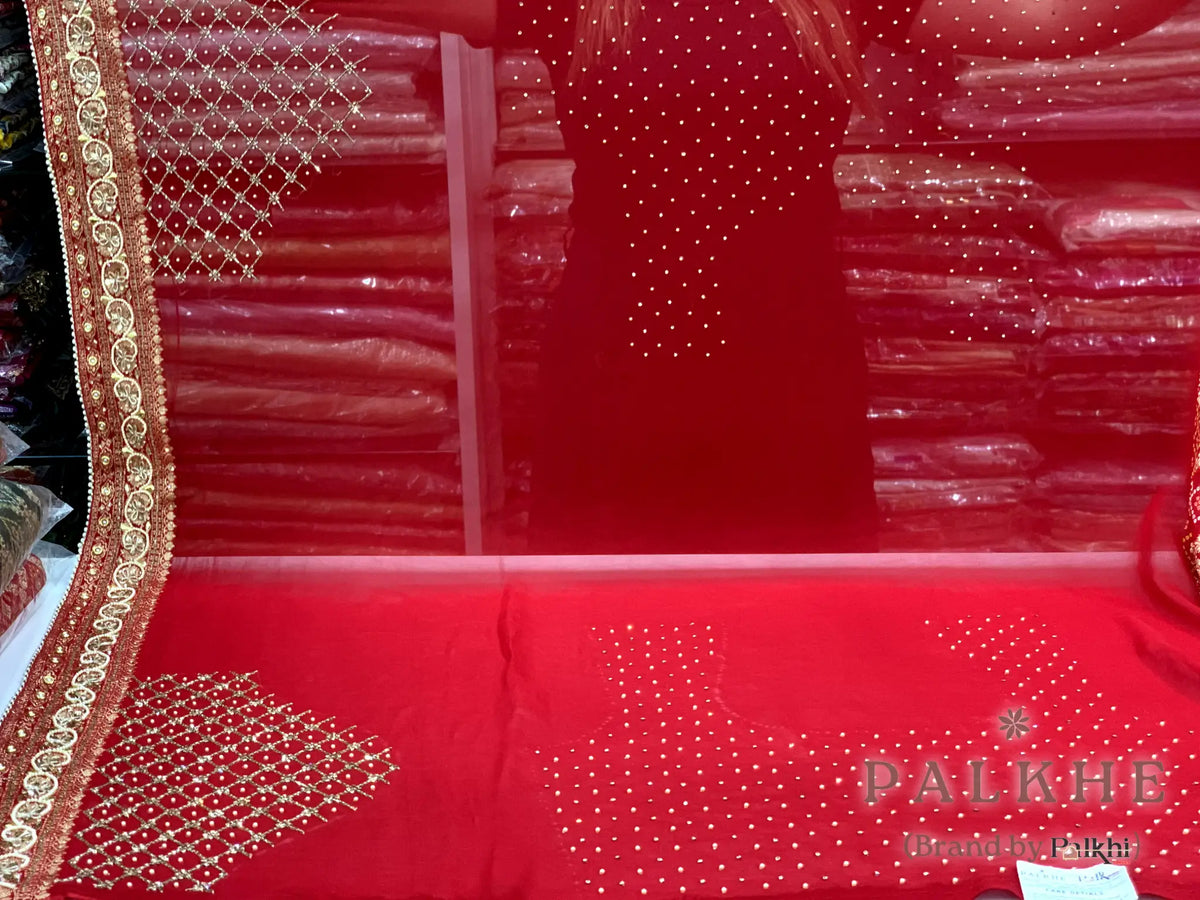 Red Bandhej x Hand Embroidery (CG41)