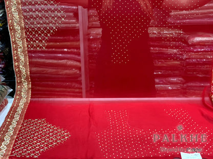 Red Bandhej x Hand Embroidery (CG41)