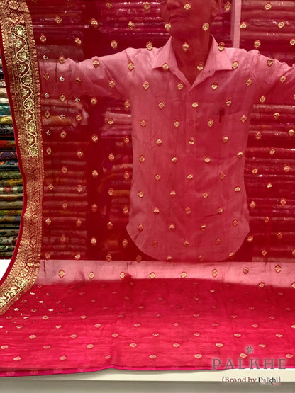 Red Bandhej x Hand Embroidery (CR38)
