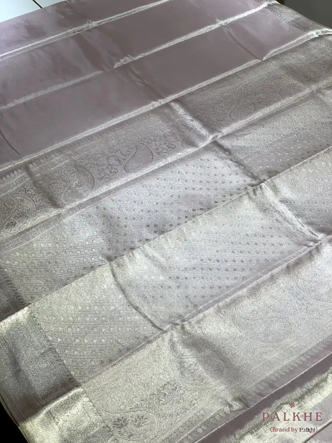 Light Lavender Kanjivaram in Pure Tissue Silk (BT00)
