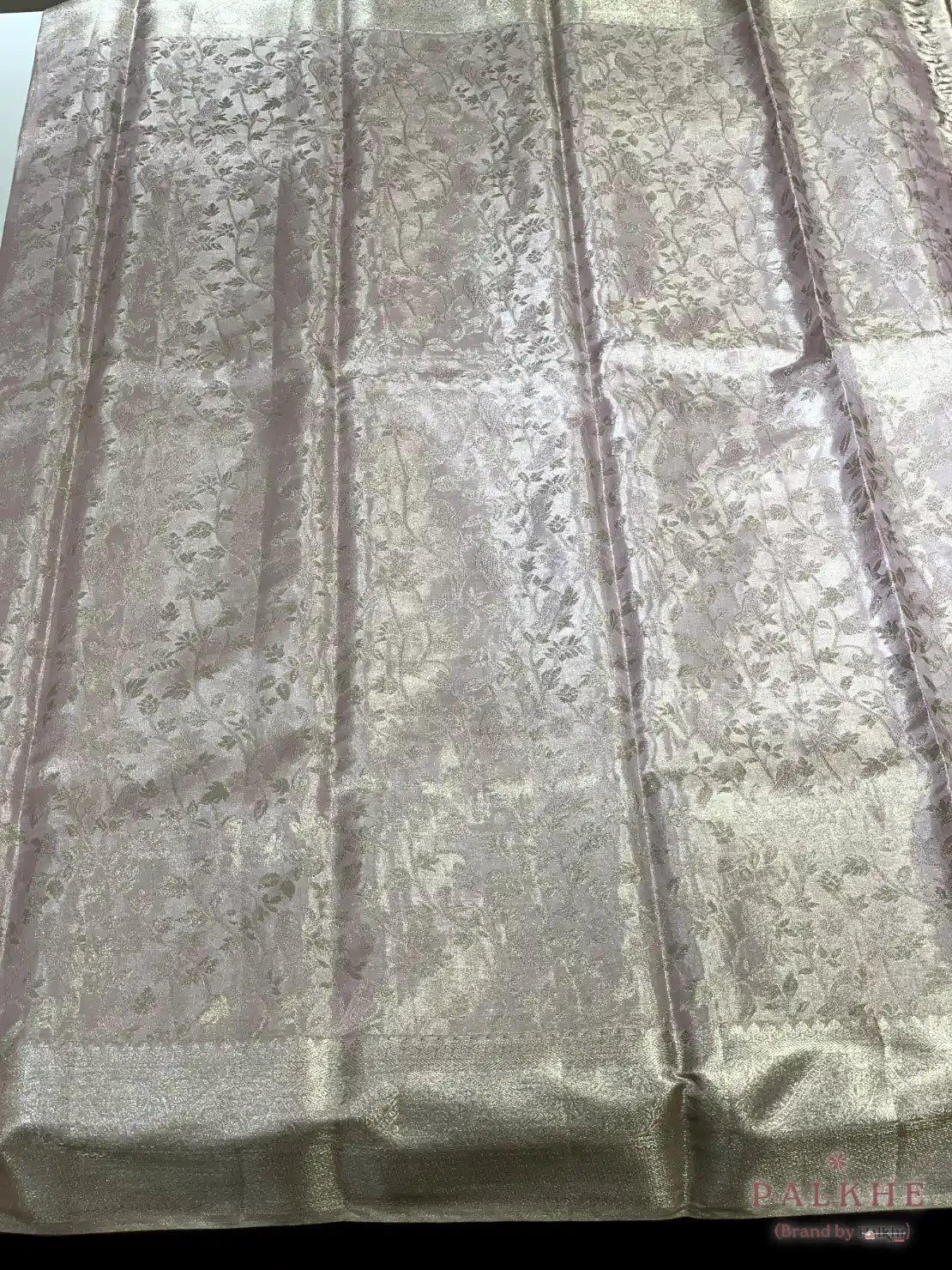 Light Lavender Kanjivaram in Pure Tissue Silk (BT00)