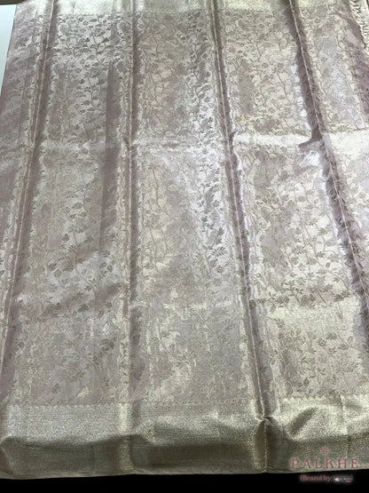 Light Lavender Kanjivaram in Pure Tissue Silk (BT00)
