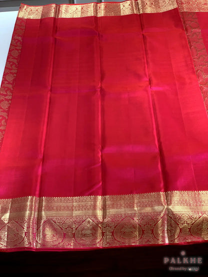 Red Kanjivaram Shikargah in Pure Silk (CM73)