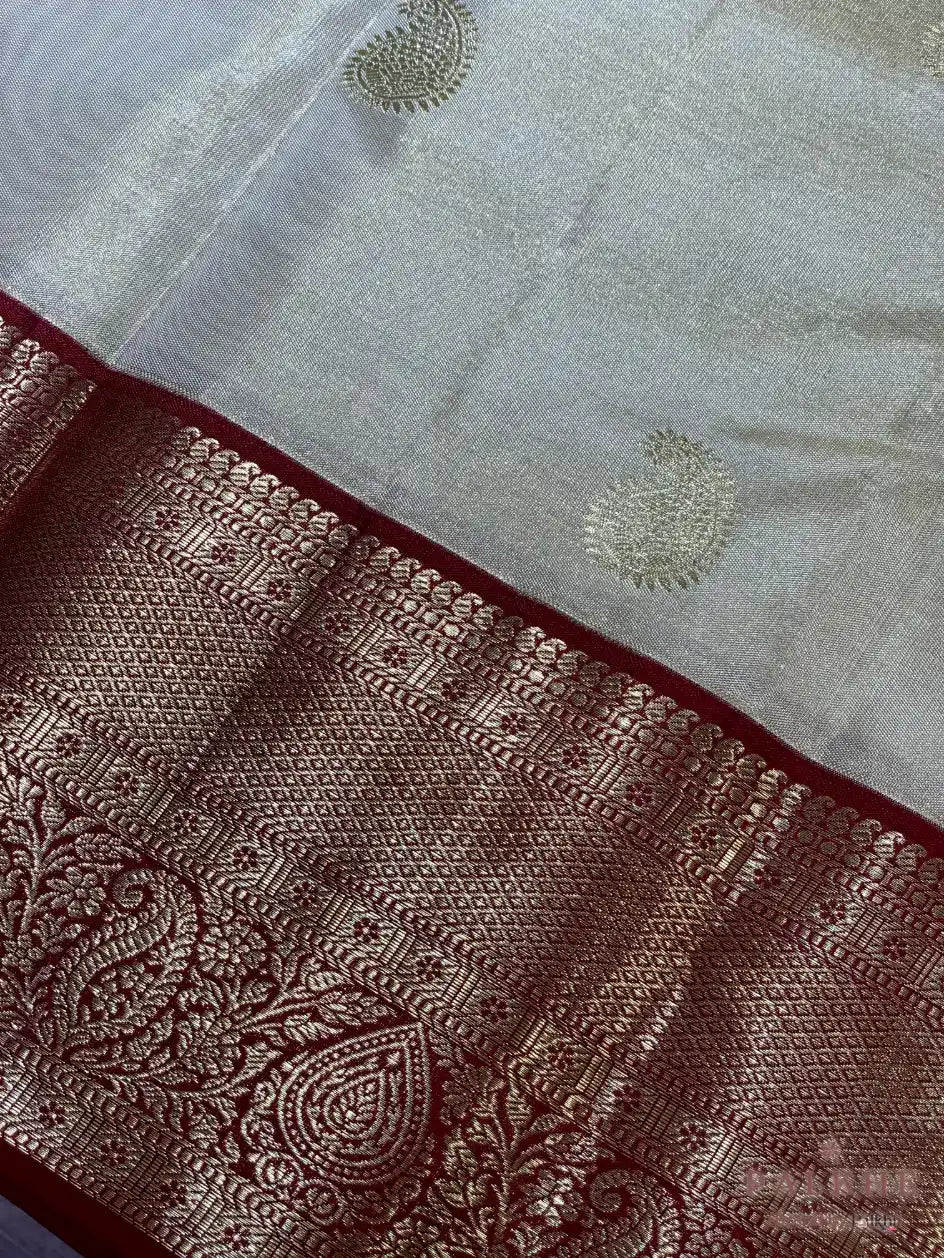 Cream Kanjivaram Buttas in Pure Silk (CN80)