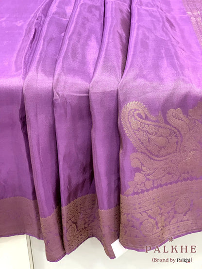 Lavender Fancy in Semi Ho Silk With ready Blouse (CS00)