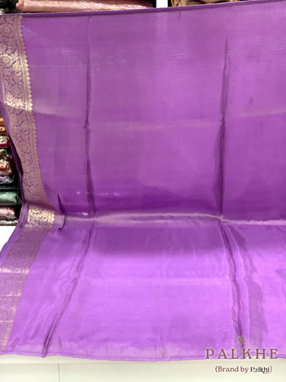 Lavender Fancy in Semi Ho Silk With ready Blouse (CS00)