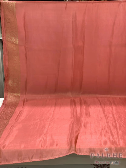 Peach Fancy in Semi Ho Silk With Ready Blouse (CS00)