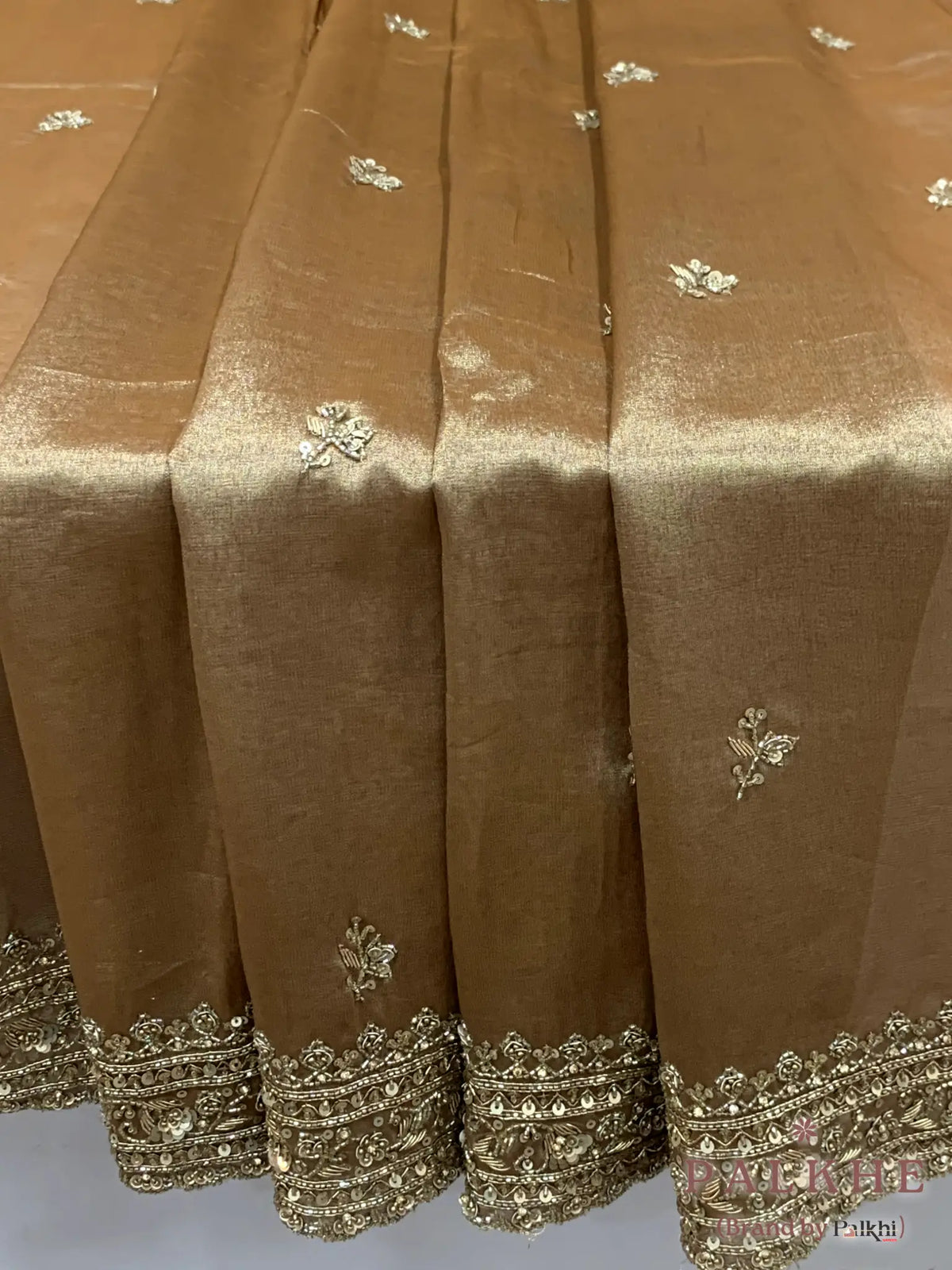 Champagne-Gold Buttis Tissue x Hand Embroidery (CM25)