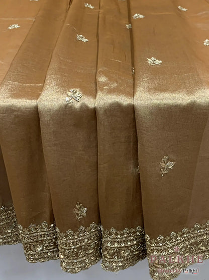 Champagne-Gold Buttis Tissue x Hand Embroidery (CM25)