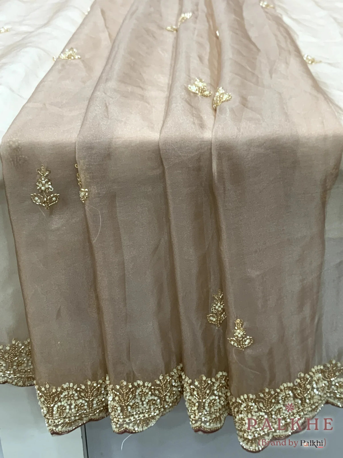 Beige Buttis Tissue x Hand Embroidery (CR94)