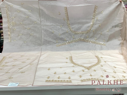 Beige Buttis Tissue x Hand Embroidery (CR94)