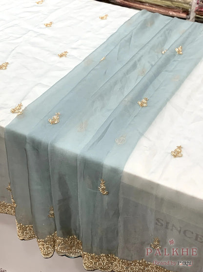 Aqua Blue Buttis Fancy x Hand Embroidery (CR94)