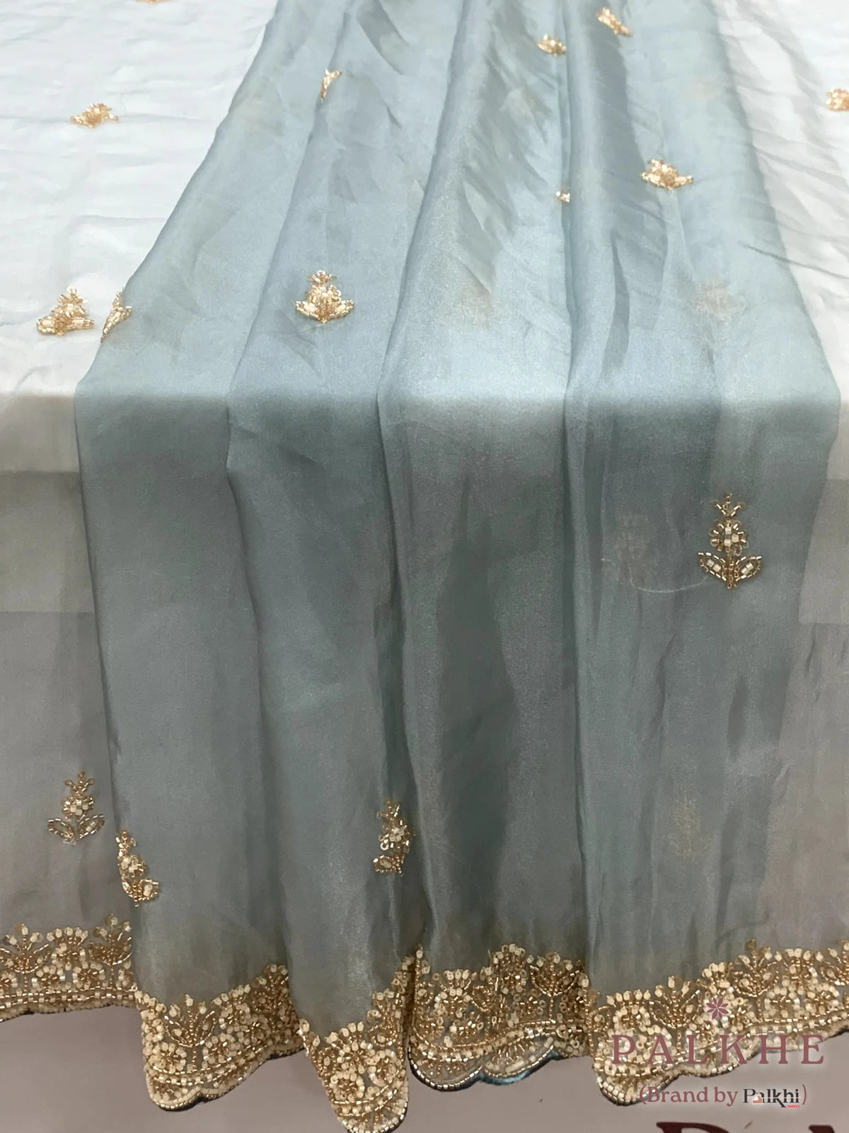 Aqua Blue Buttis Fancy x Hand Embroidery (CR94)