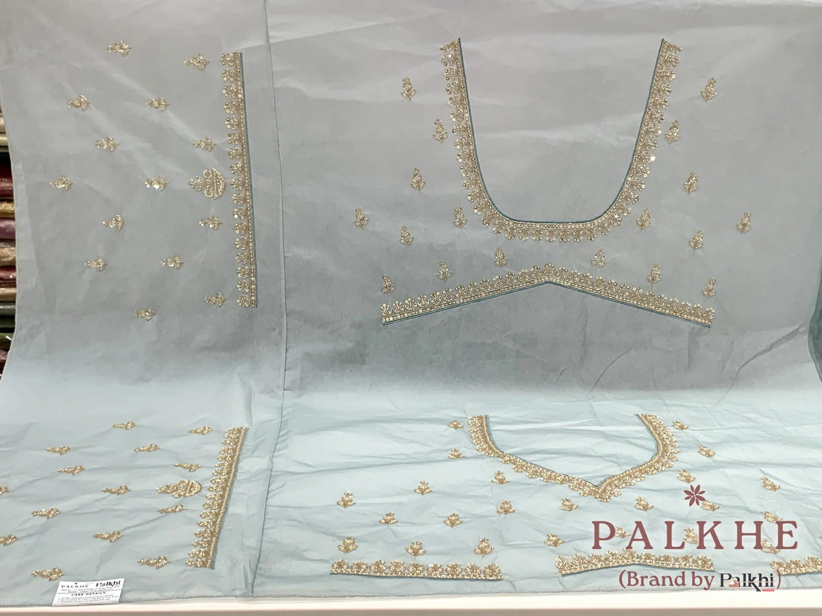 Aqua Blue Buttis Fancy x Hand Embroidery (CR94)