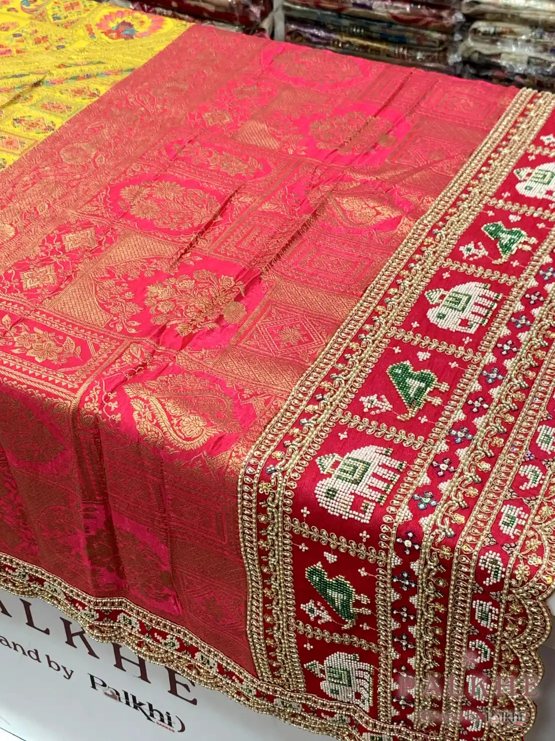 Yellow Pashmina x Hand Embroidery (CS33)