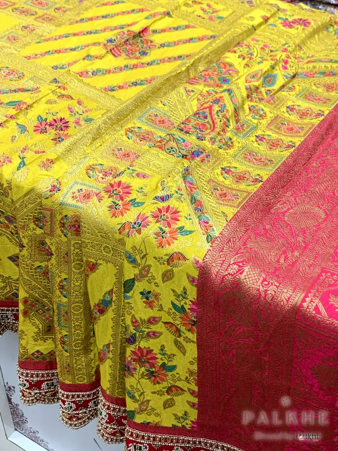 Yellow Pashmina x Hand Embroidery (CS33)