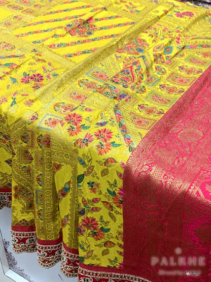Yellow Pashmina x Hand Embroidery (CS33)