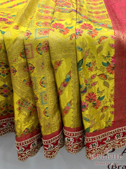 Yellow Pashmina x Hand Embroidery (CS33)
