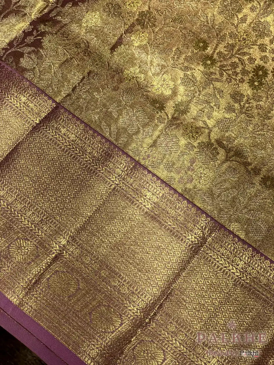Lavender Kanjivaram Floral Jaal in Pure (CN83)