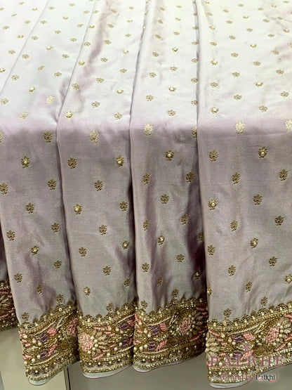 Lavender Buttis Banarasi x Hand Embroidery (CS07)