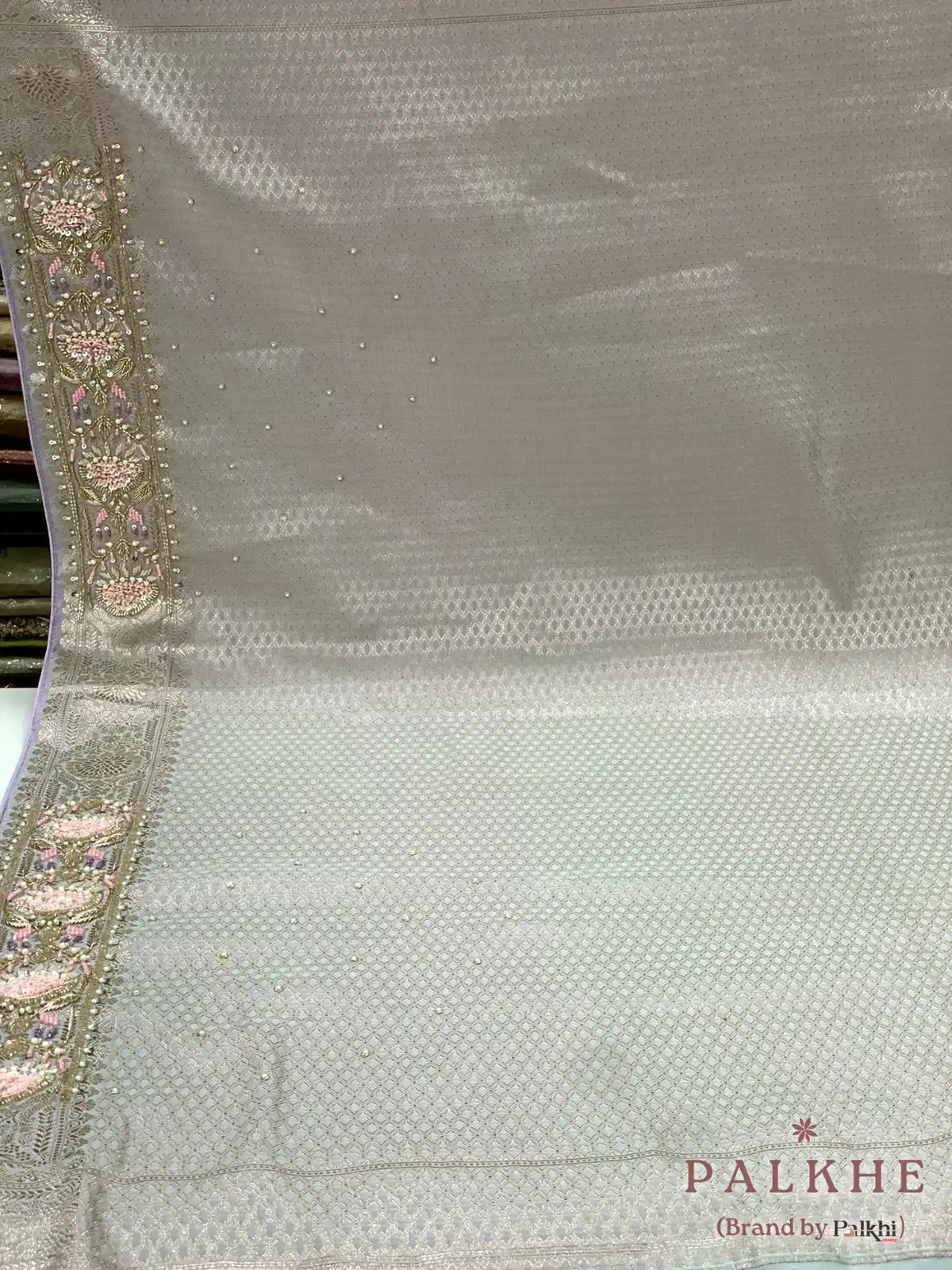Lavender Buttis Banarasi x Hand Embroidery (CS07)