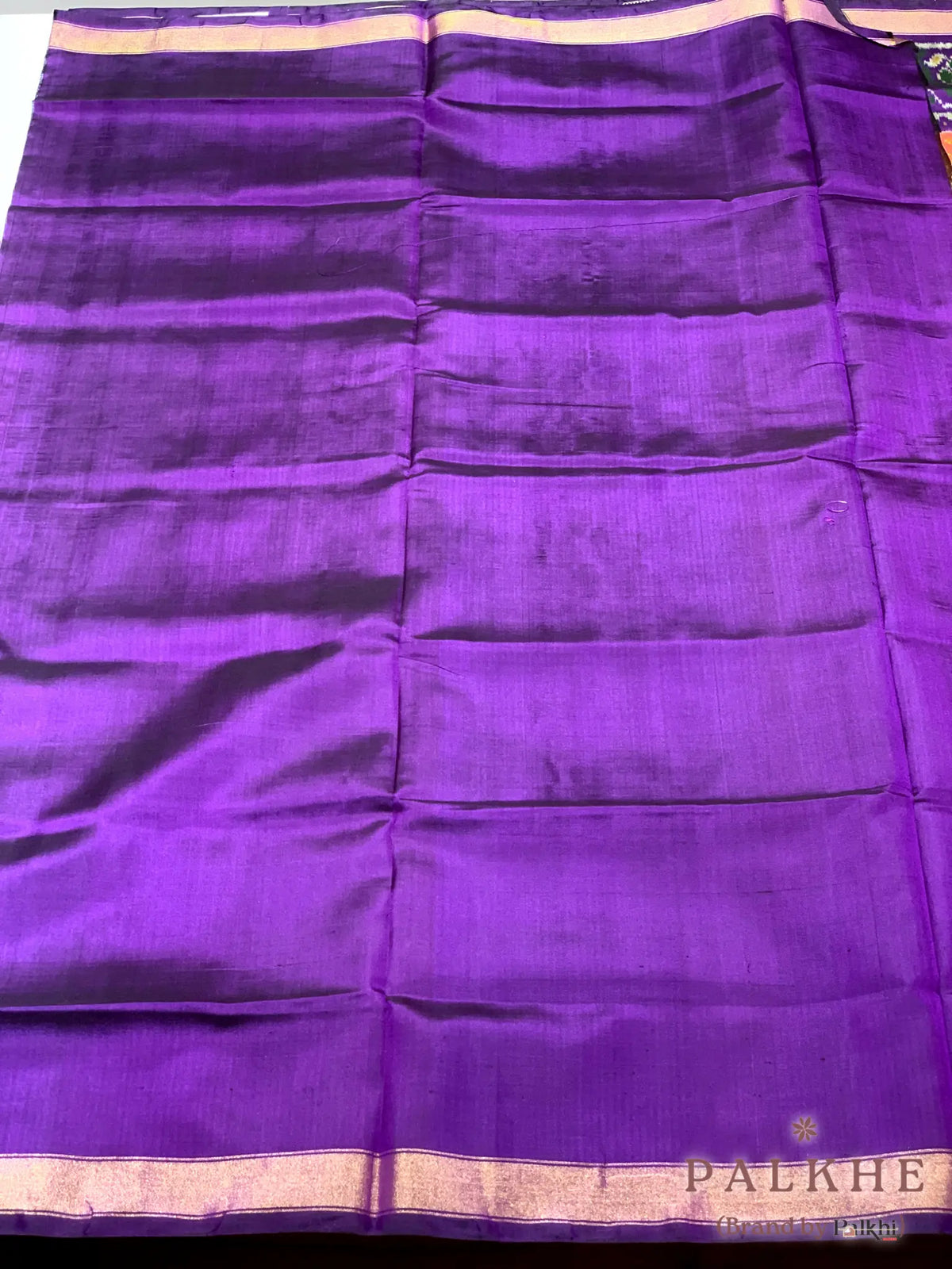 Rust & Purple Rajkot Patola Hand Woven in Pure Silk (CS48)