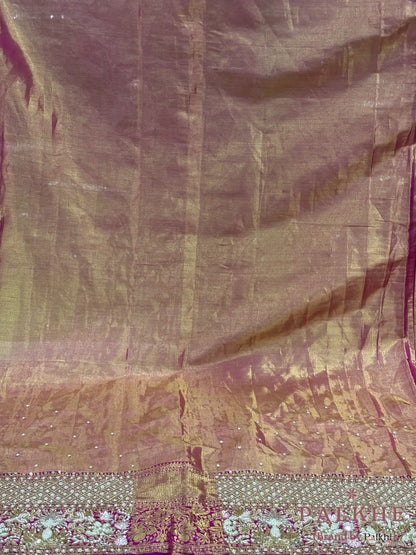 Pink Floral Kanjivaram x Hand Embroidery (CO09)