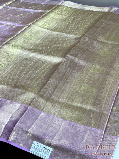 Lavender Kanjivaram Floral Jaal in Pure (CN83)