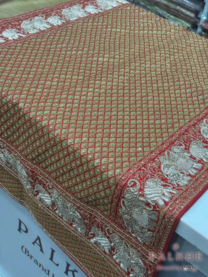 Gold Kanjivaram x Hand Embroidery (CN02)