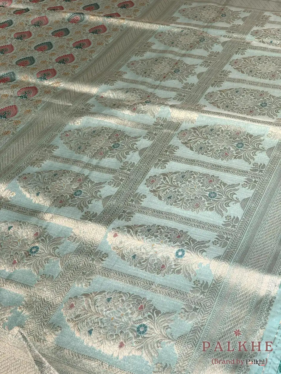Sea Green Kanjivaram Buttas in Semi Tissue Brocade (AW60)