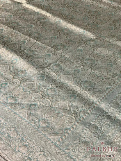 Mint Green Kanjivaram Floral in Semi Tissue Brocade (CK69)