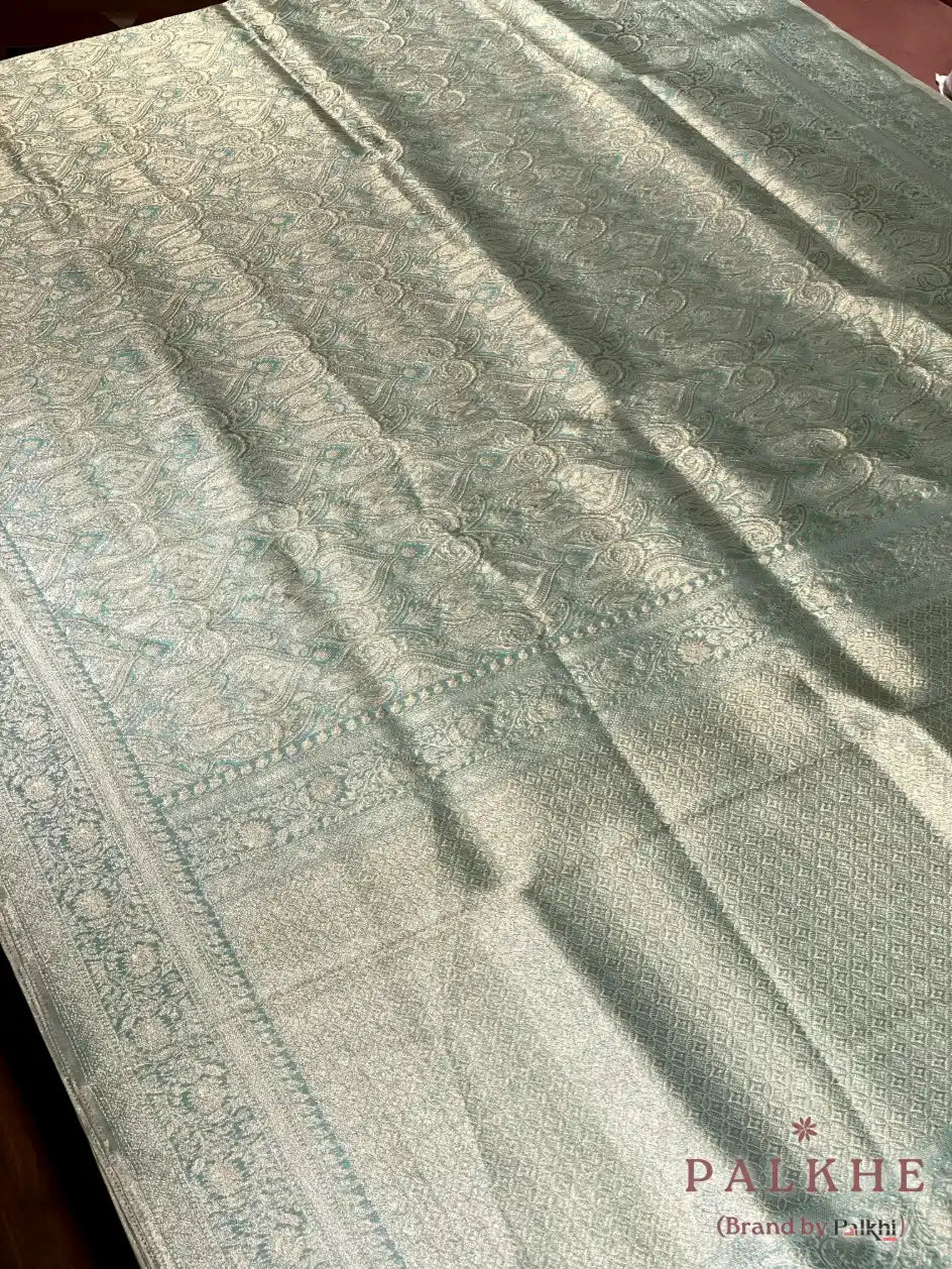 Mint Green Kanjivaram Floral in Semi Tissue Brocade (CK69)