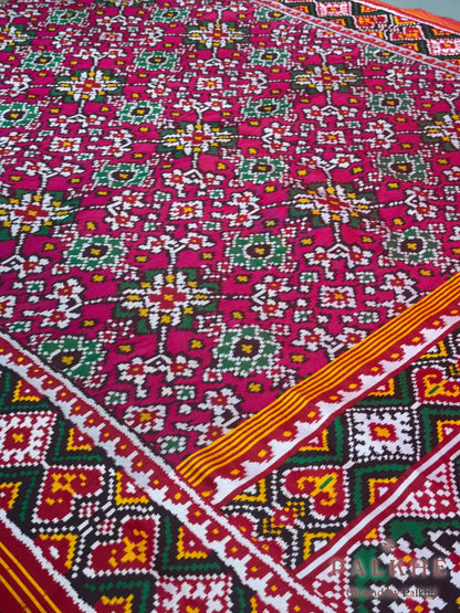 Pink Patola Navratana in Semi Silk (AO74)