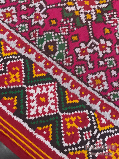 Pink Patola Navratana in Semi Silk (AO74)