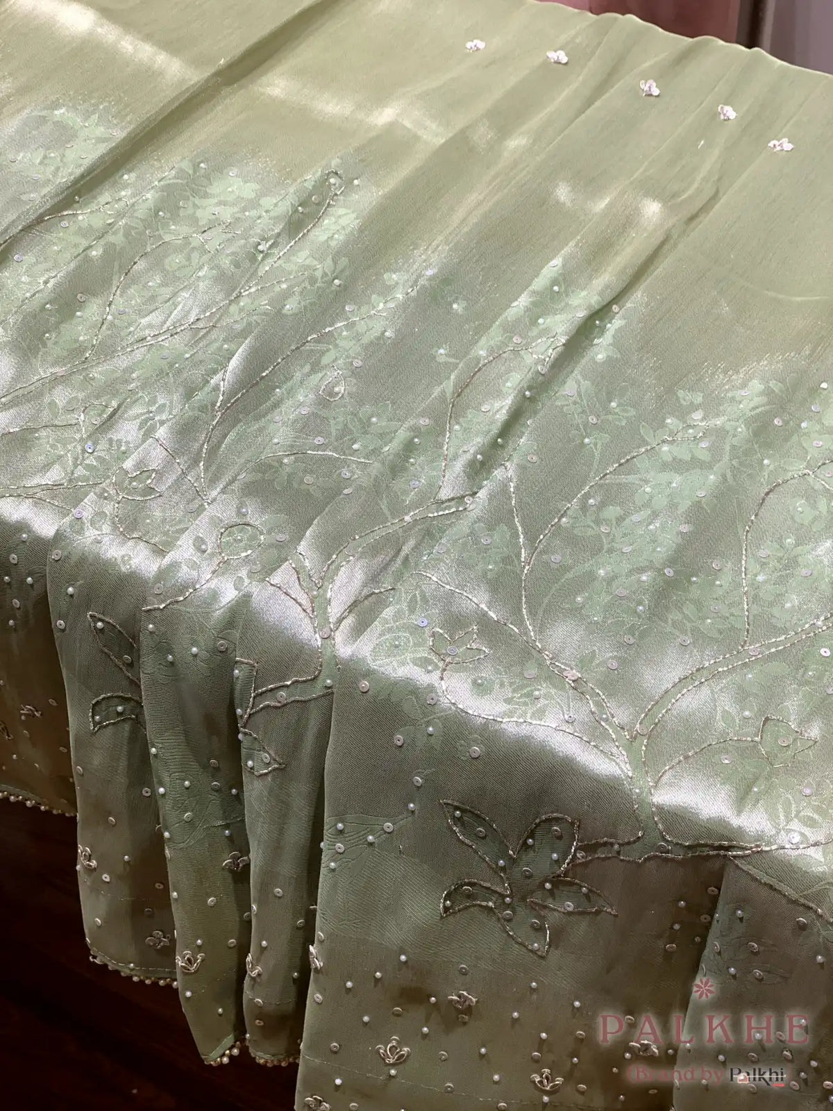 Pista Green Fancy x Hand Embroidery (CO48)