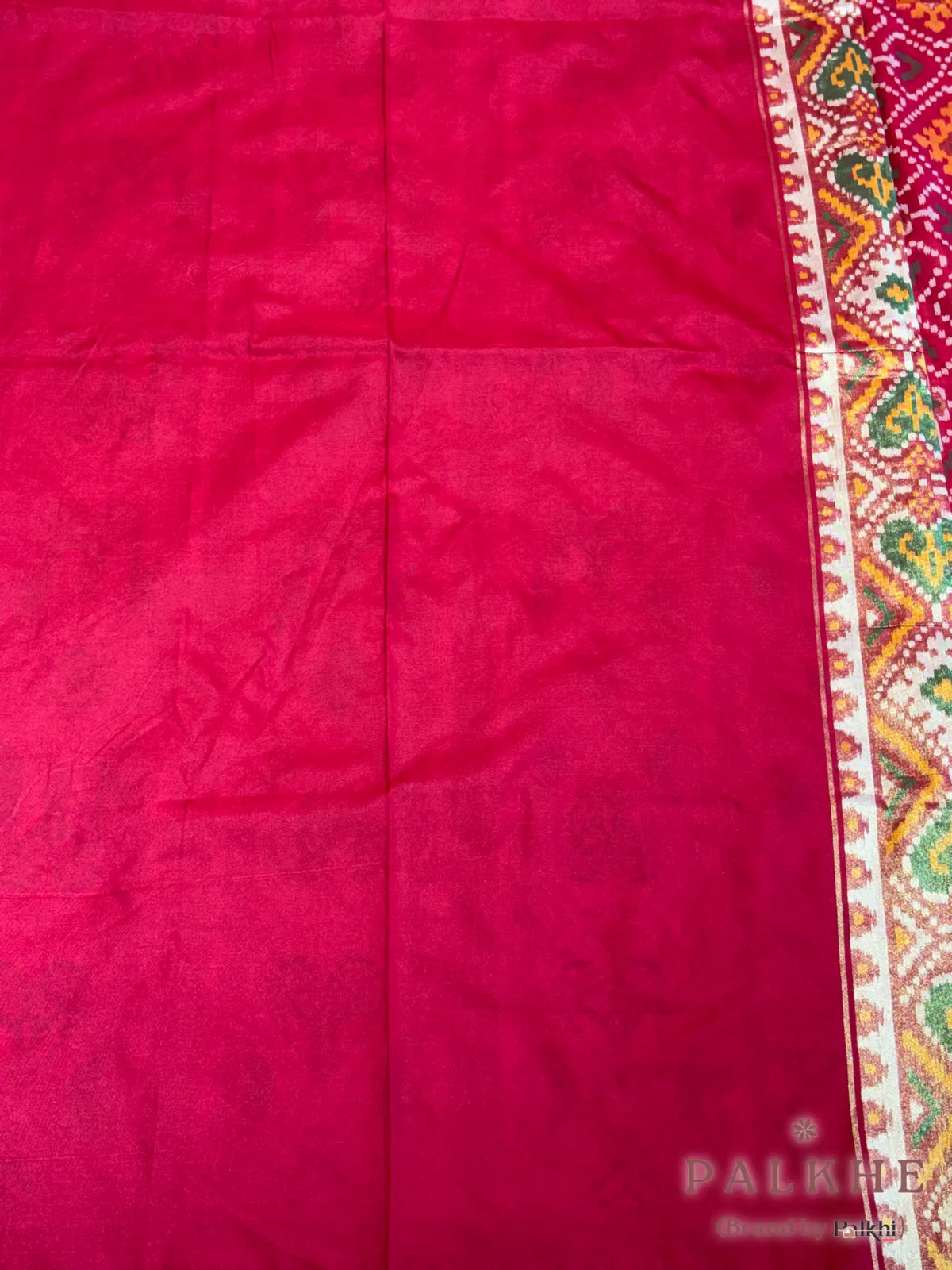 Red Patola Geometric in Semi Silk (BH38)