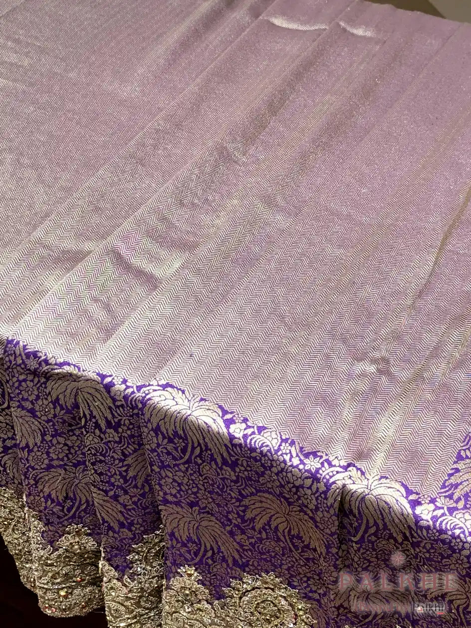 Purple Banarasi x Hand Embroidery (CU57)