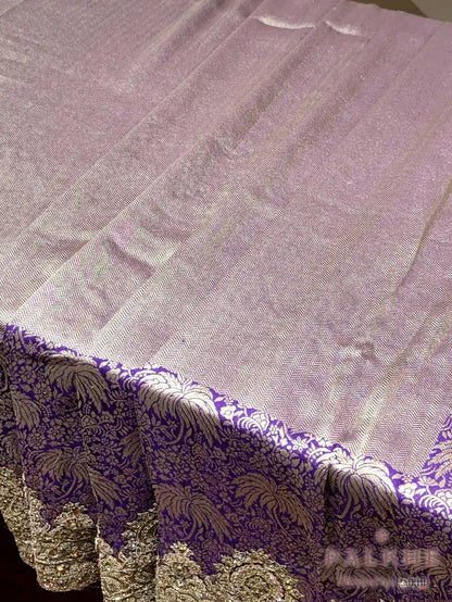 Purple Banarasi x Hand Embroidery (CU57)