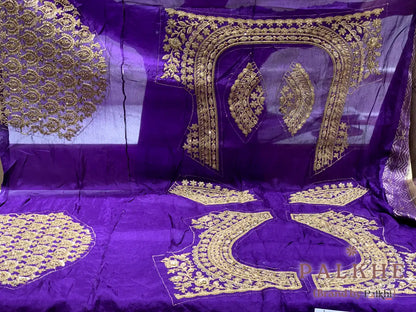 Purple Banarasi x Hand Embroidery (CU57)