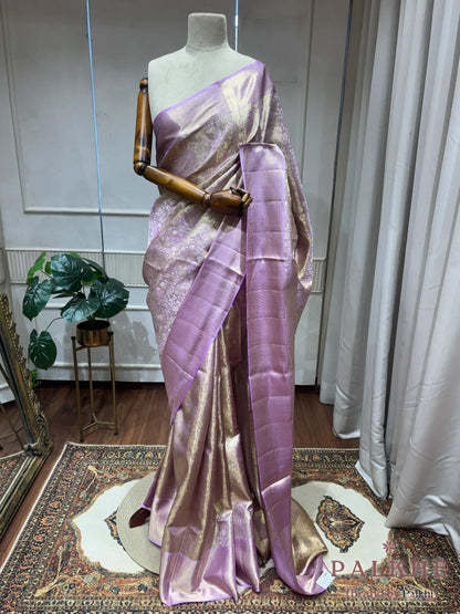Lavender Kanjivaram Floral Jaal in Pure (CN83)