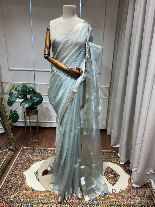 Light Blue Banarasi in Pure Tissue Silk (CP84)