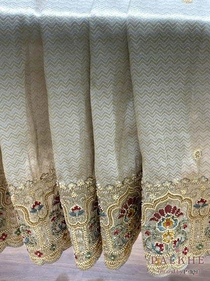 Champagne Zigzag Fancy x Hand Embroidery (CU08)