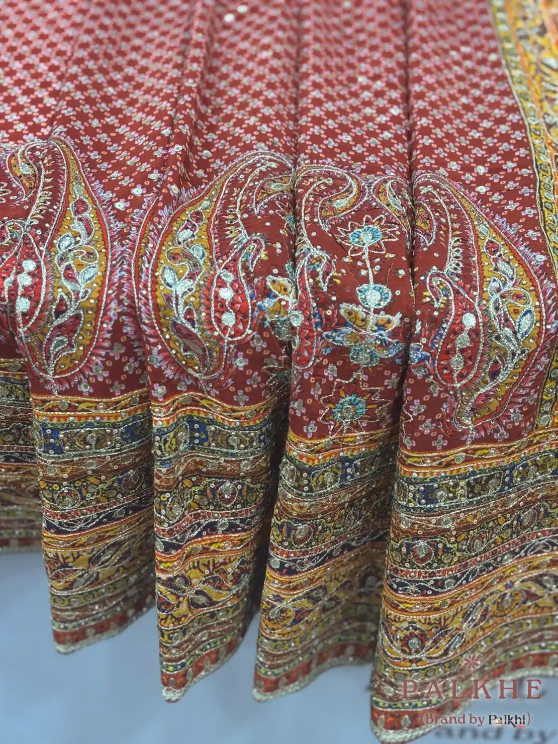 Mustard Yellow Inspired by Tarun Tahiliani x Hand Embroidery (CP66)