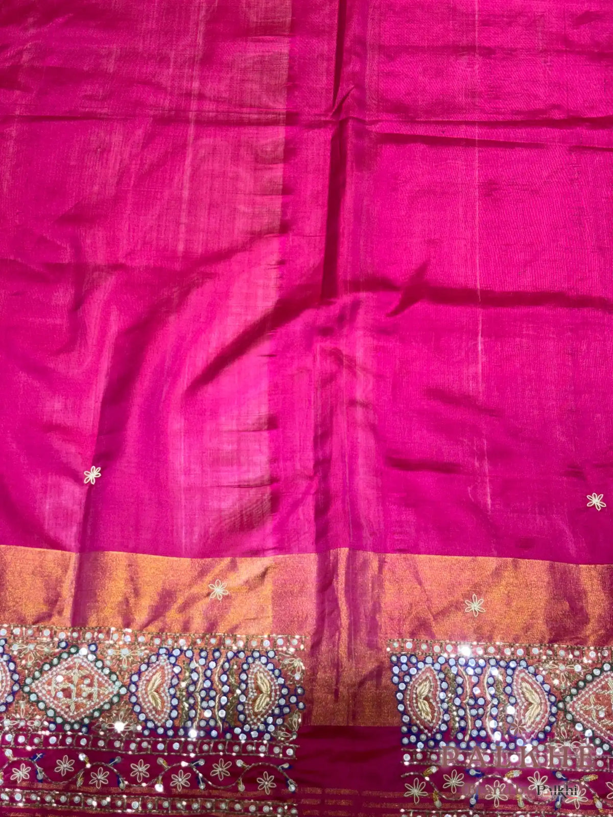 Rama Green Geometric Patola x Hand Embroidery (CT31)