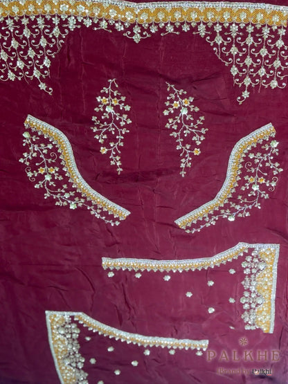 Maroon Fancy x Hand Embroidery