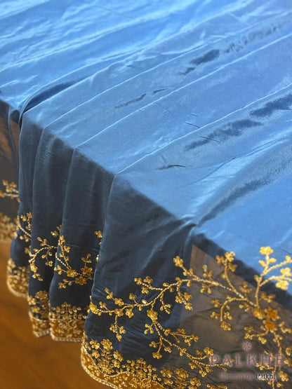Royal Blue Fancy x Hand Embroidery