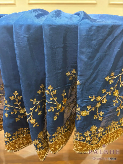 Royal Blue Fancy x Hand Embroidery