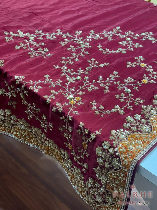 Maroon Fancy x Hand Embroidery