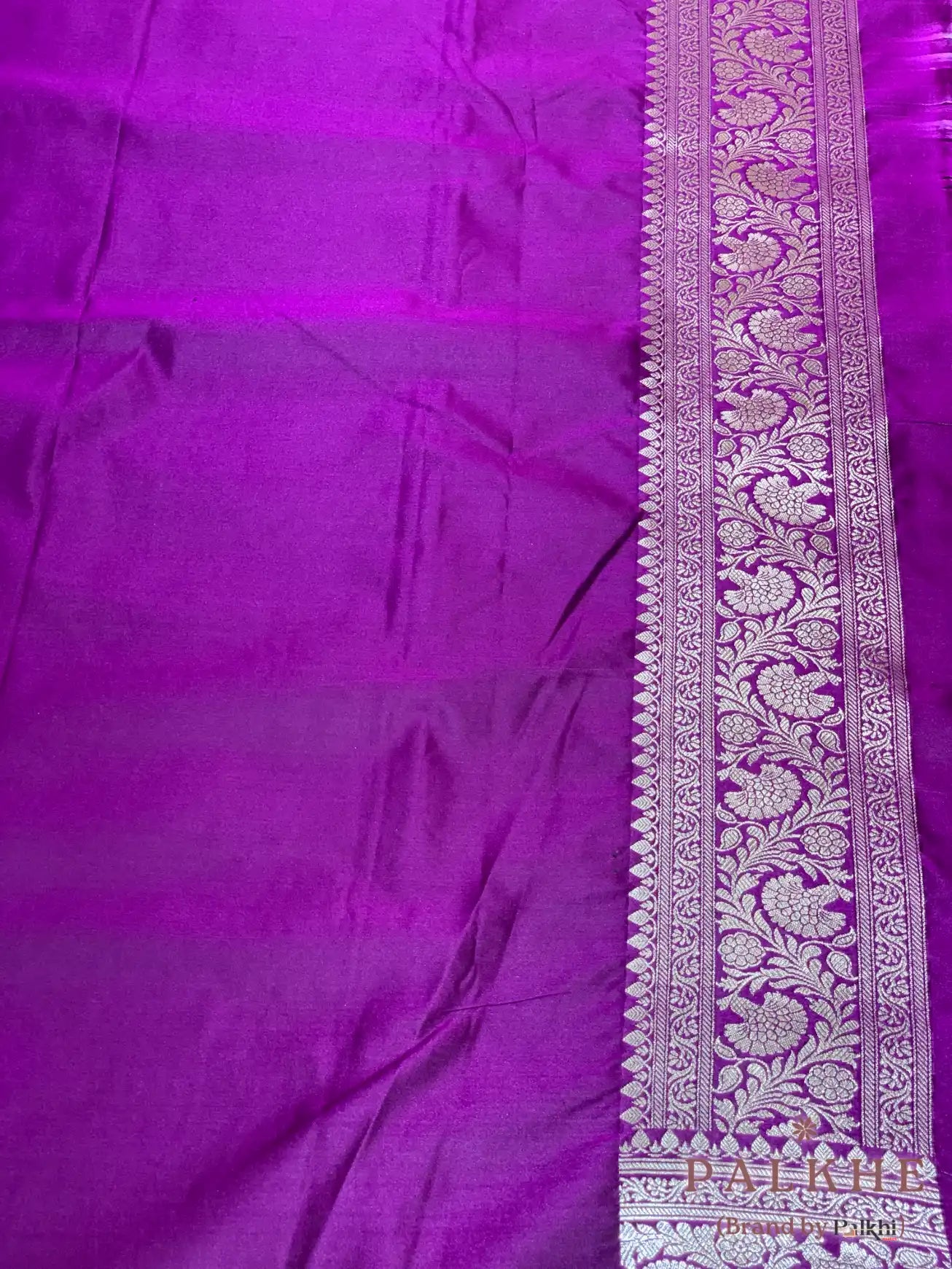 Purple Banarasi Buttas in Pure Katan Silk