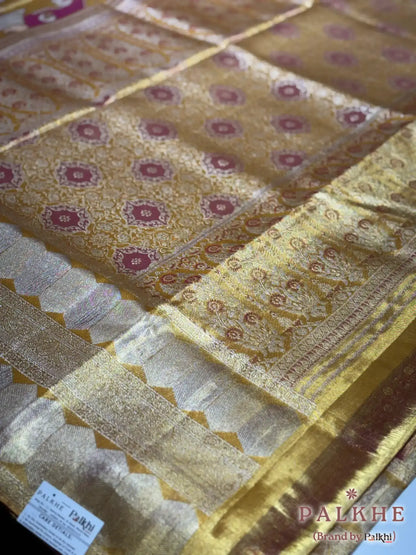 Multicolor Kanjivaram Fancy Geometric in Pure Silk